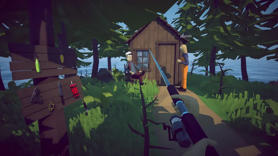 A calm How to Fish camp used before changing a game setup
