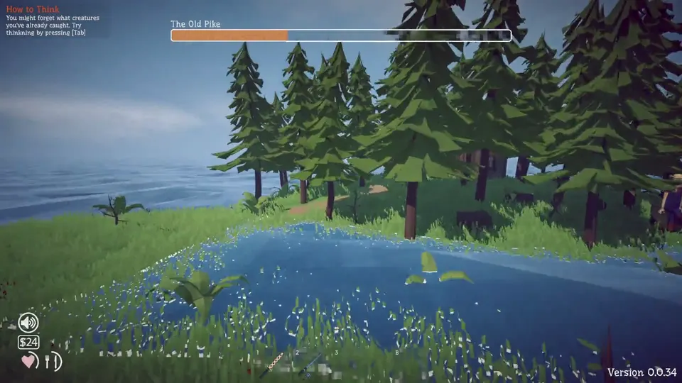 A How to Fish island scene used for controlled item tests